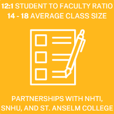 graphic with 12:1 student to faculty ration