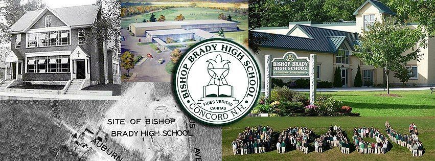 collage image of the school and brady logo