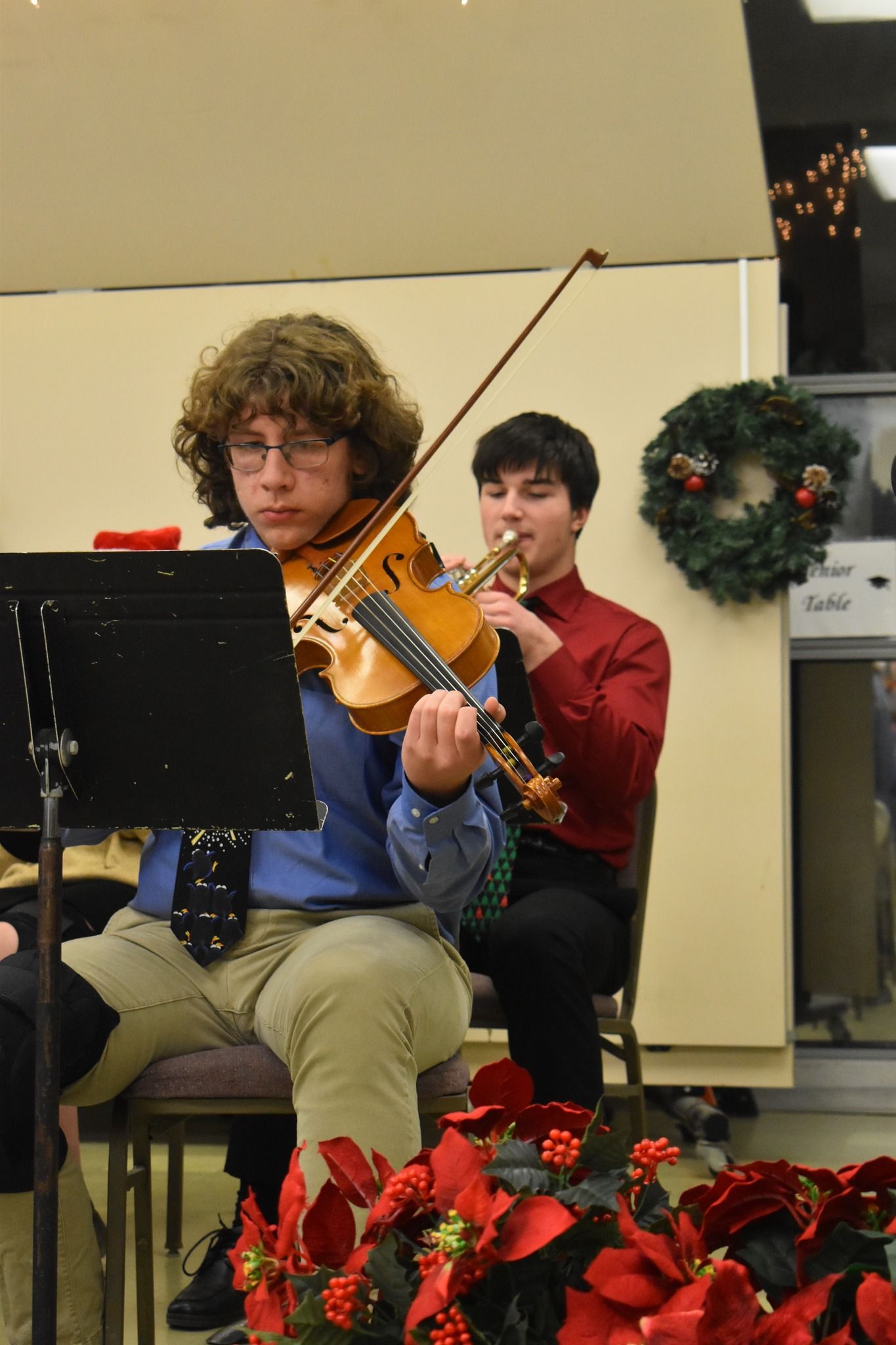 students playing violin