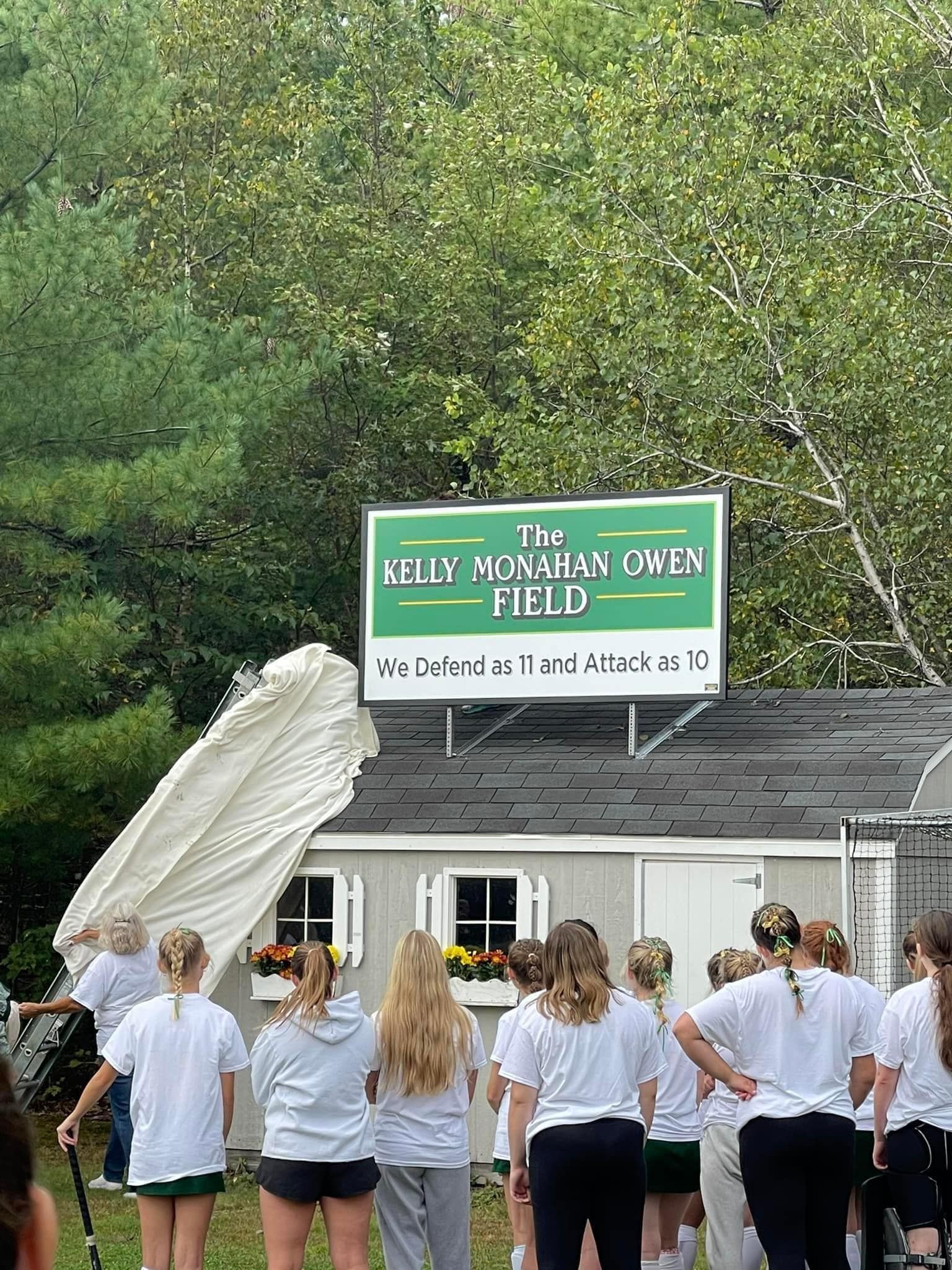 Image of the sign for Kelly Monahan Owen Field