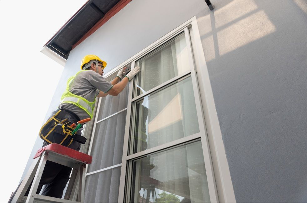 Home maintenance problems being inspected at a Tulare property