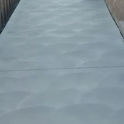 Decorative swirl finish concrete path in Musselburgh.