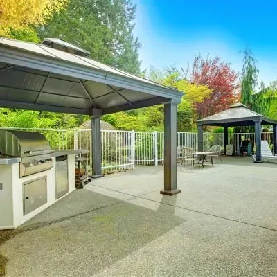 Poured Concrete Patio and Backyard Transform a Blackhead Property in Dunedin.