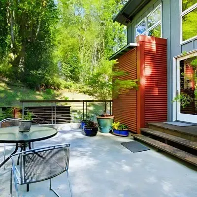 Relax and Unwind on This Picturesque Concrete Patio in Brockville.