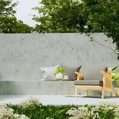 New Concrete Patio, Retaining Wall, and Garden Blend Beautifully in Corstorphine.