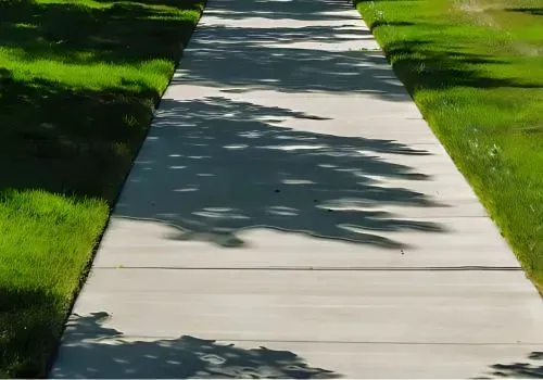 Straight Concrete Pathway in Dunedin Park - 1.5 Meter Width.