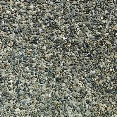 Concrete Pad Design Option: Exposed Aggregate Finish.