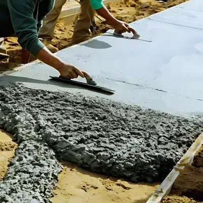 Dunedin Concrete Contractors Placing and Finishing Concrete Footpath - Mosgiel.