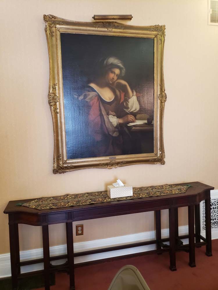 Several photos of exterior and interior of Tredway Funeral Home in Norwood, OH