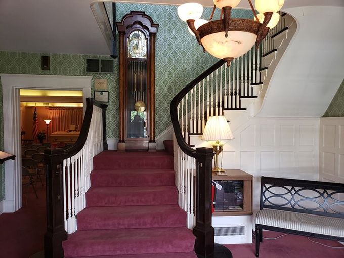 Staircase of Tredway Funeral Home in Norwood, OH