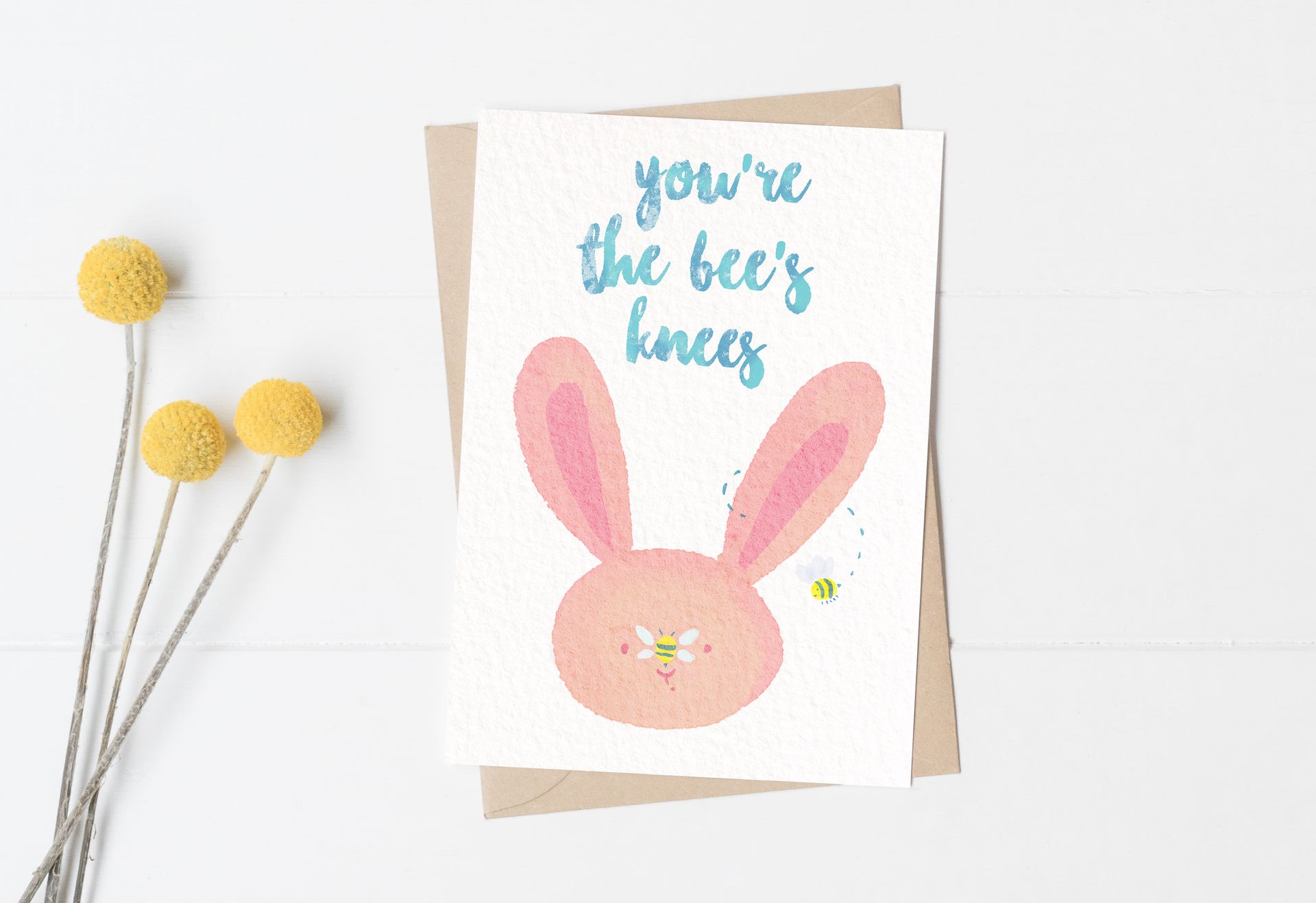 Watercolour Bunny Greeting Cards - 5 Design Options