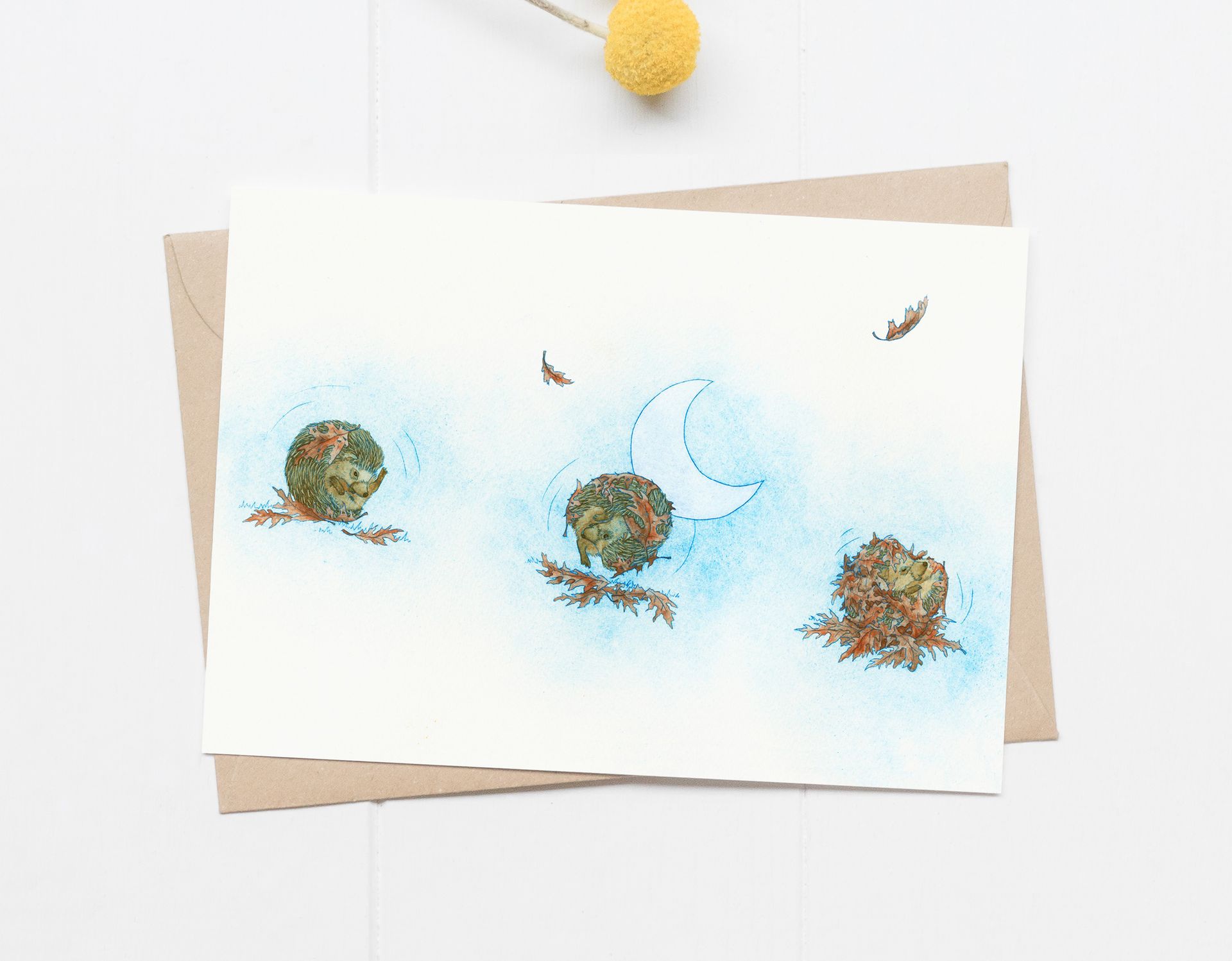 Hedgehog Tumbles Greeting Card