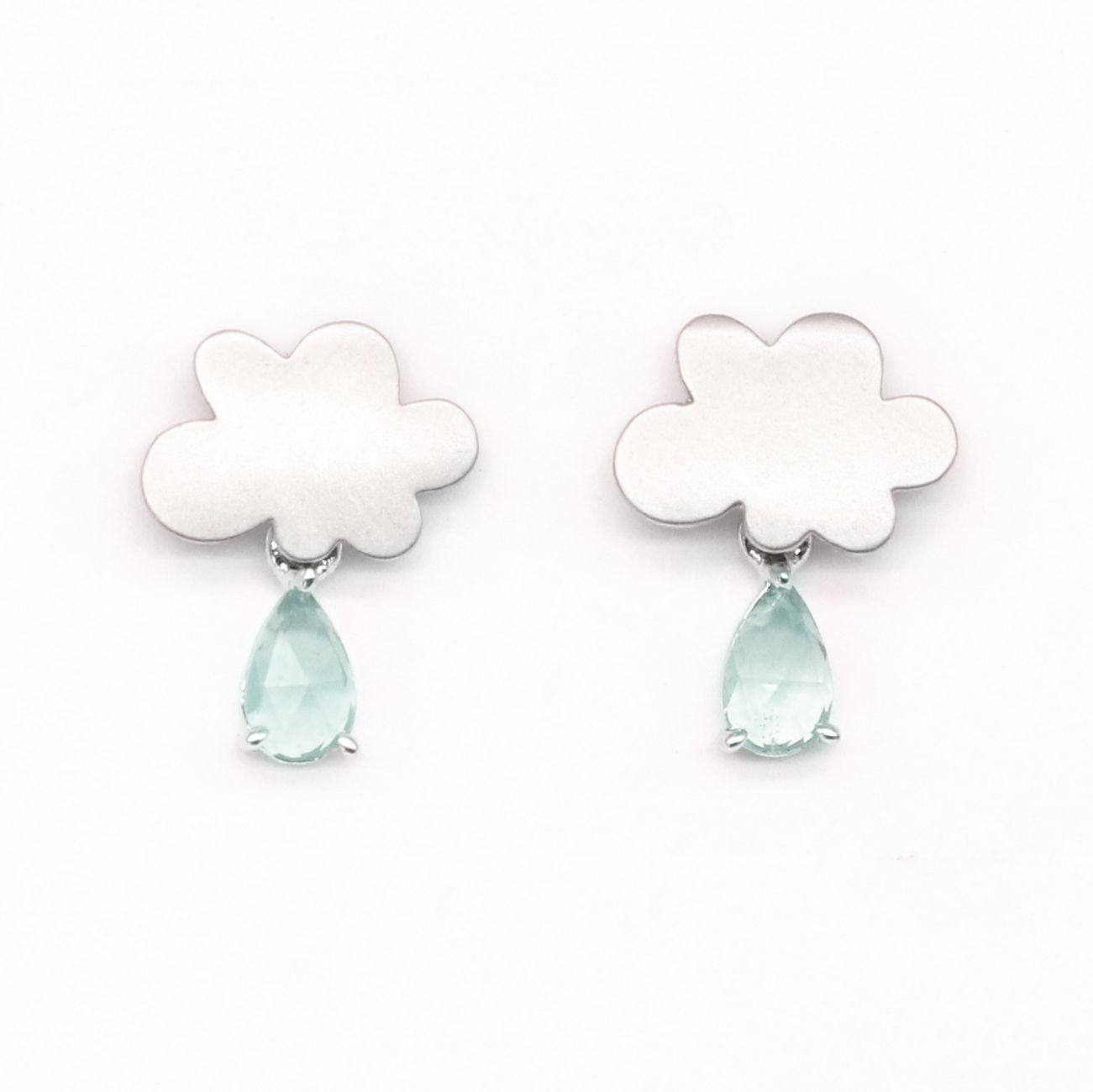 Raindrop Cloud Stud Earrings