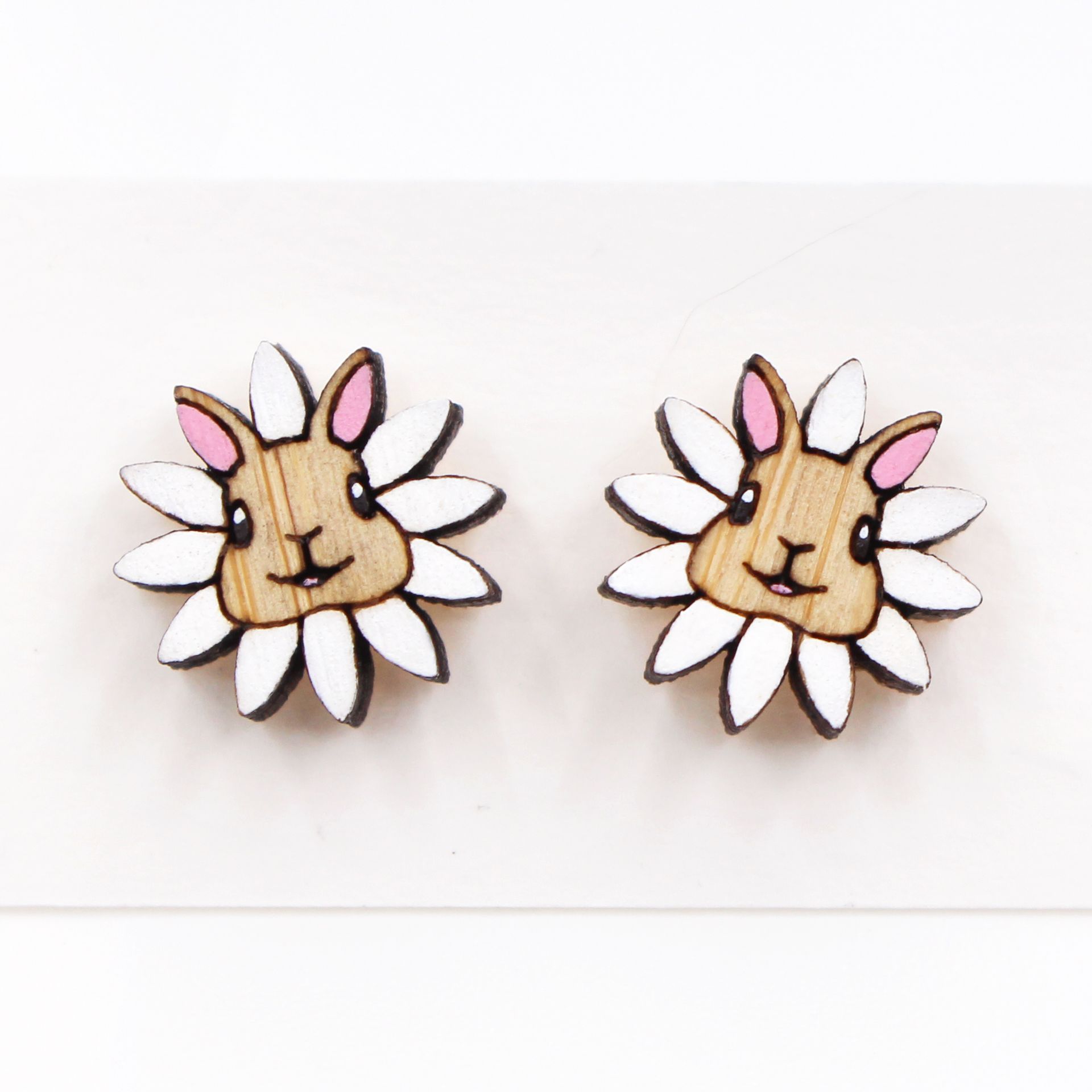 Flower Bunny Earrings