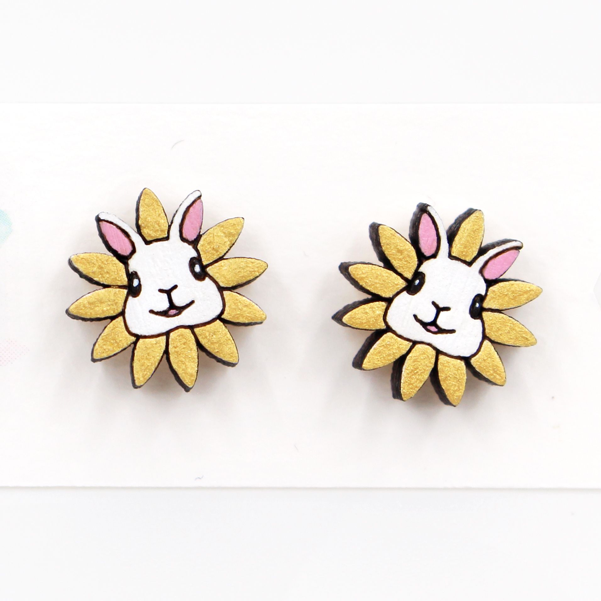 Flower Bunny Earrings