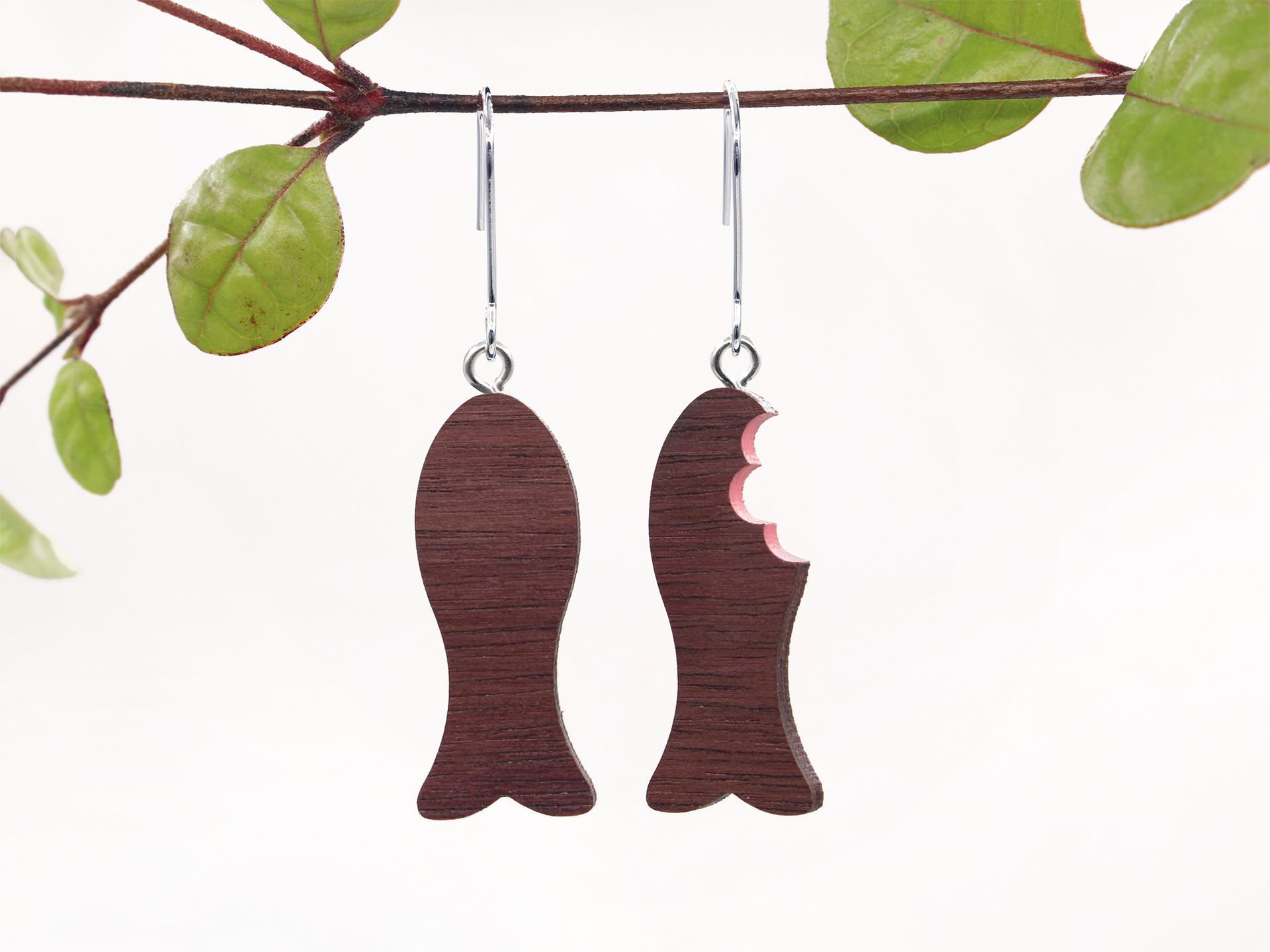 Chocolate Fish Hook Earrings