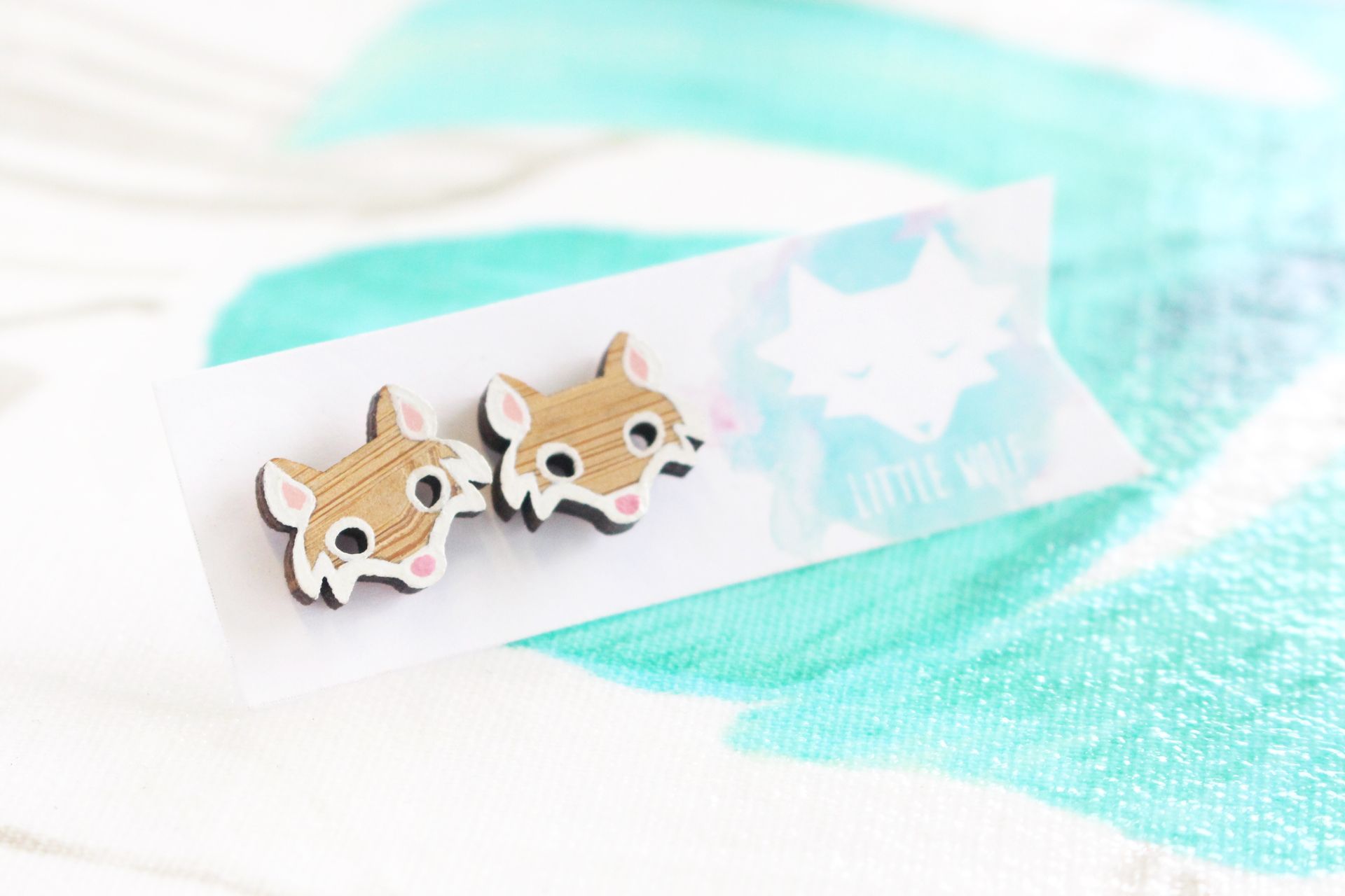 Fox Face Earrings