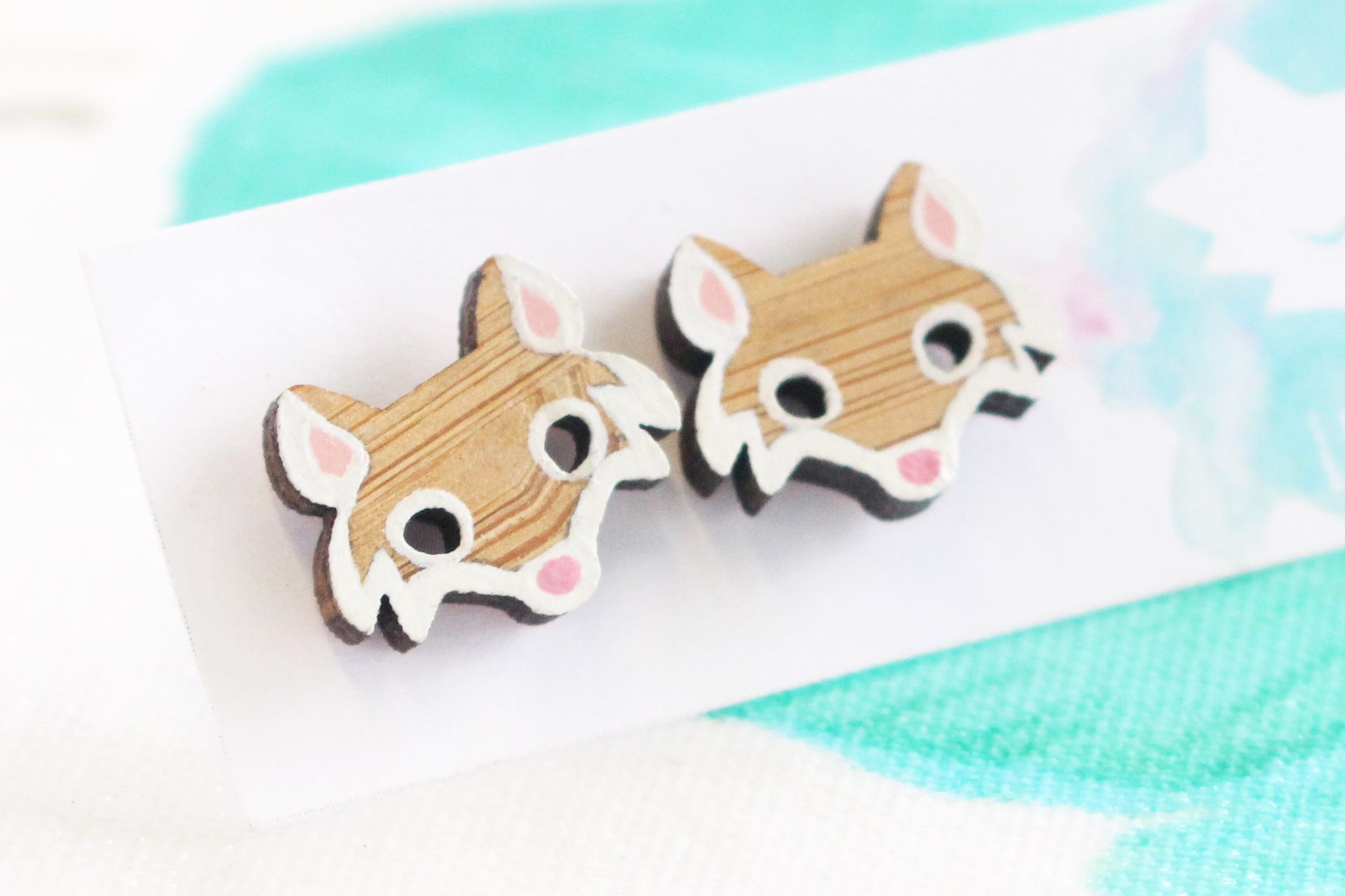 Fox Face Earrings