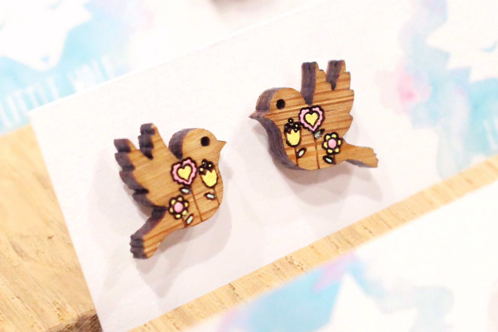 Floral Bird Earrings