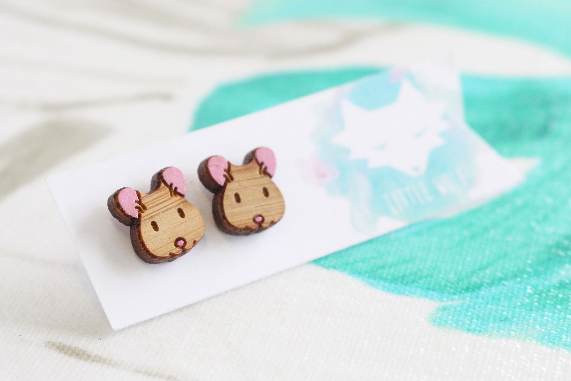 Mouse Face Earrings