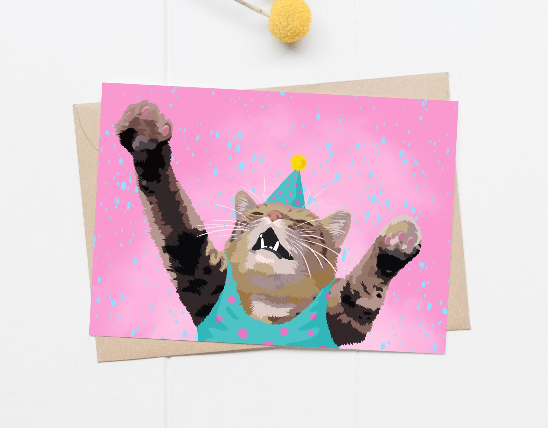 Party Cat Greeting Card