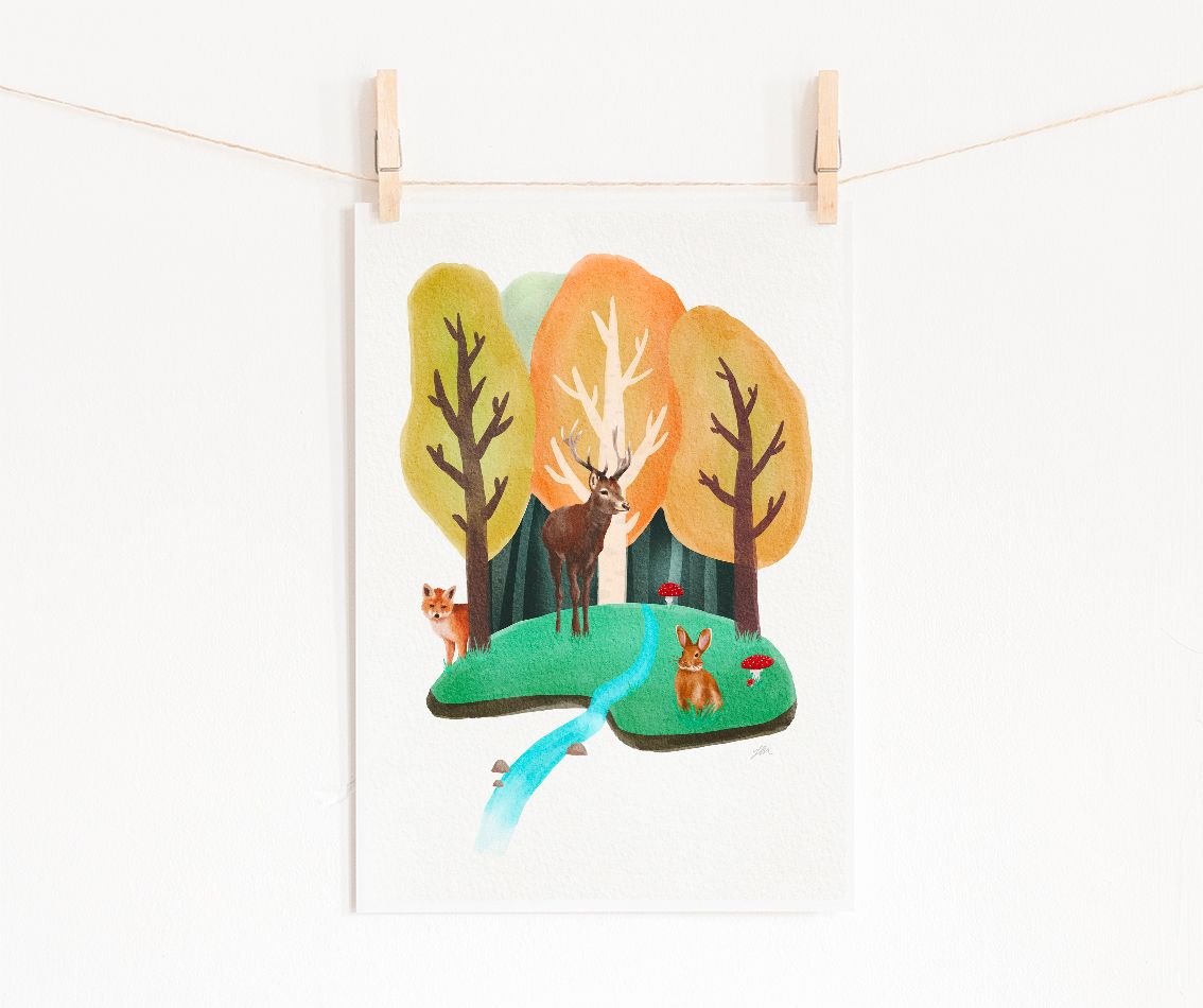 Forest Friends Fine Art Print