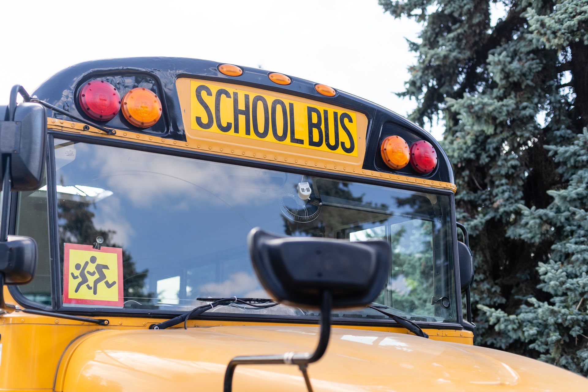 Yellow school bus with