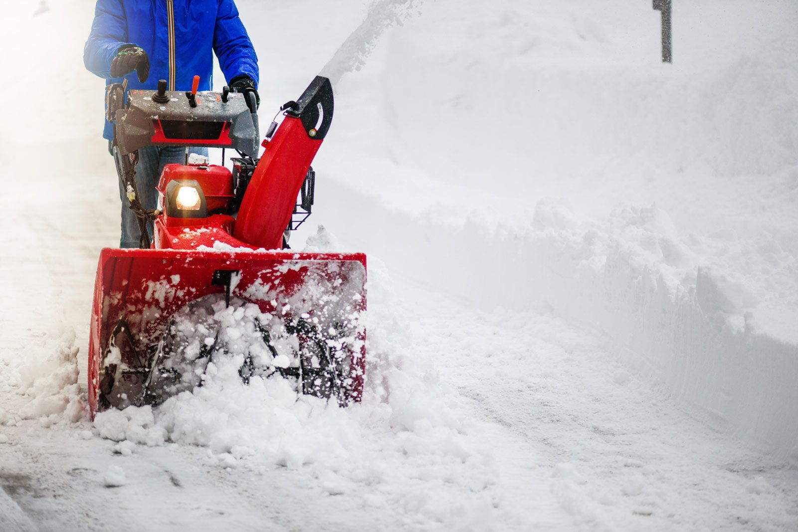 Senior Man Using Snow Blower — Stewartville, MN — Complete Outdoor Service LLC