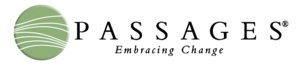 Passages logo with green leaf emblem and “Embracing Change” tagline