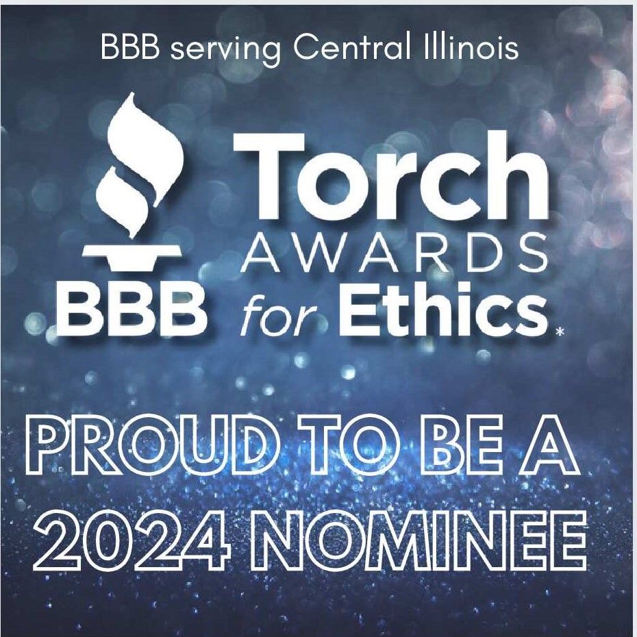 A badge that says torch awards bbb for ethics proud to be a 2024 nominee