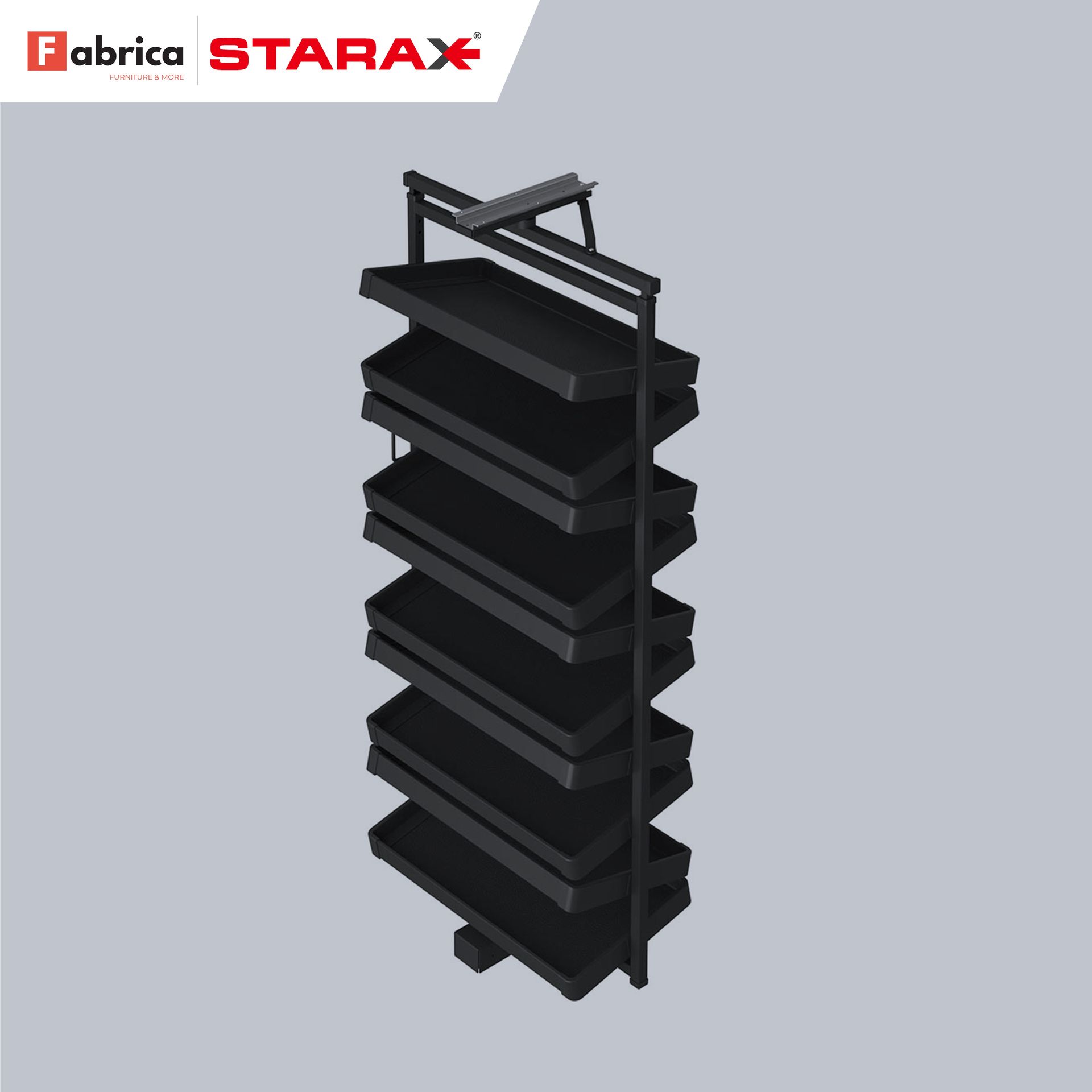 A 3d model of a starax shoe rack