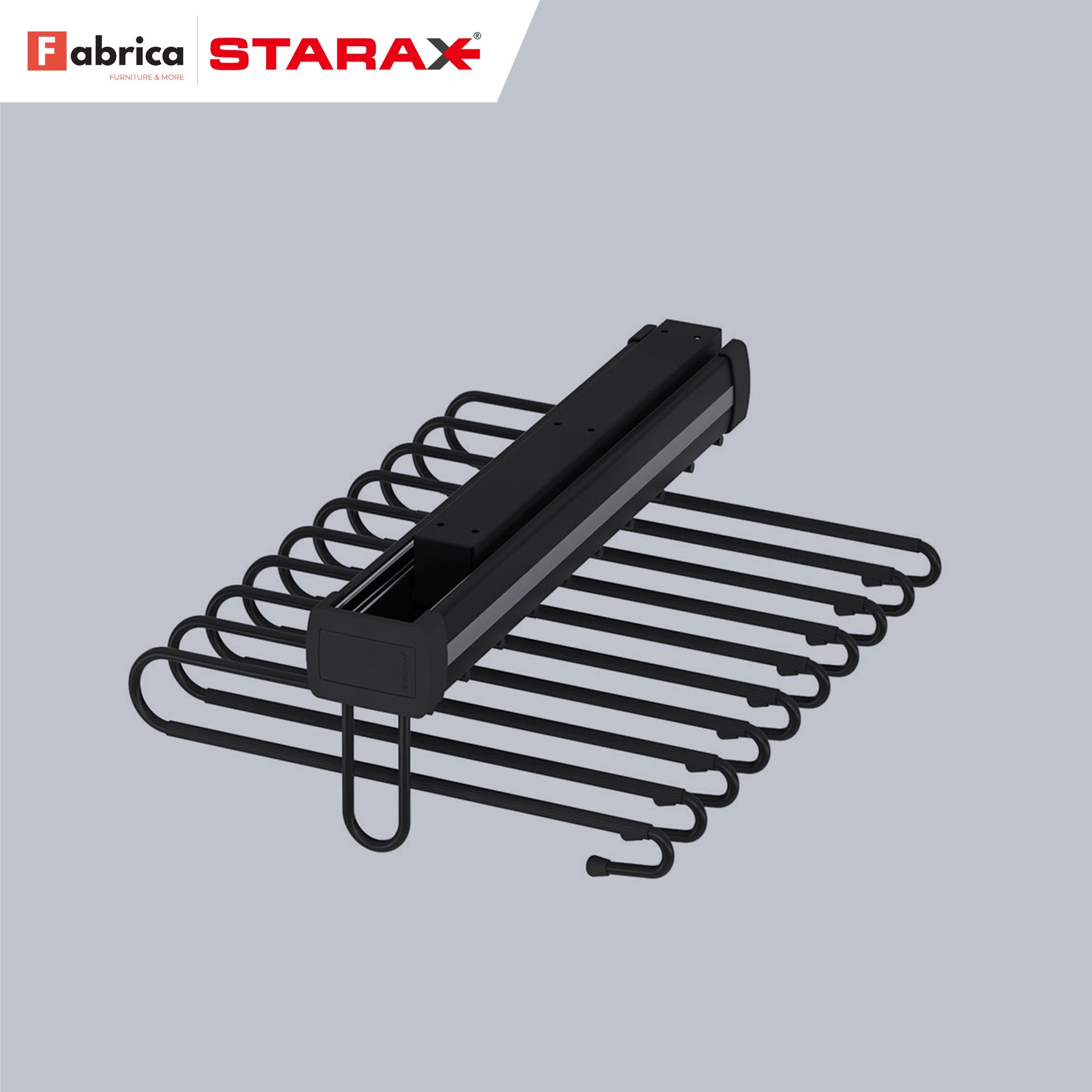 A picture of a fabrica starax tie rack
