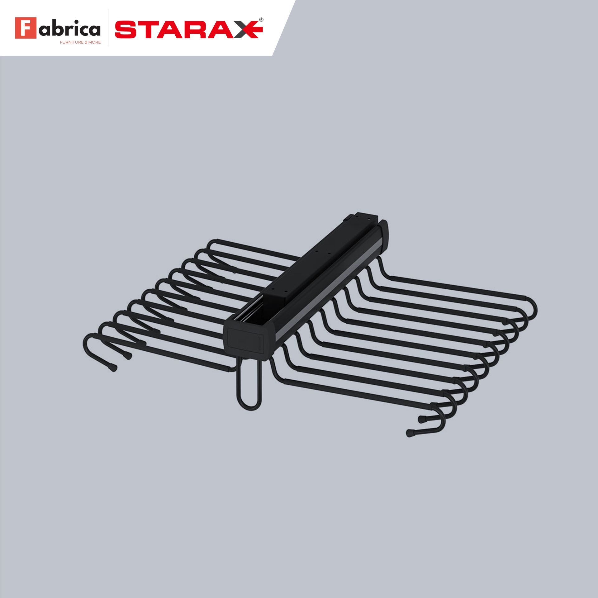 A picture of a fabrica starax tie rack