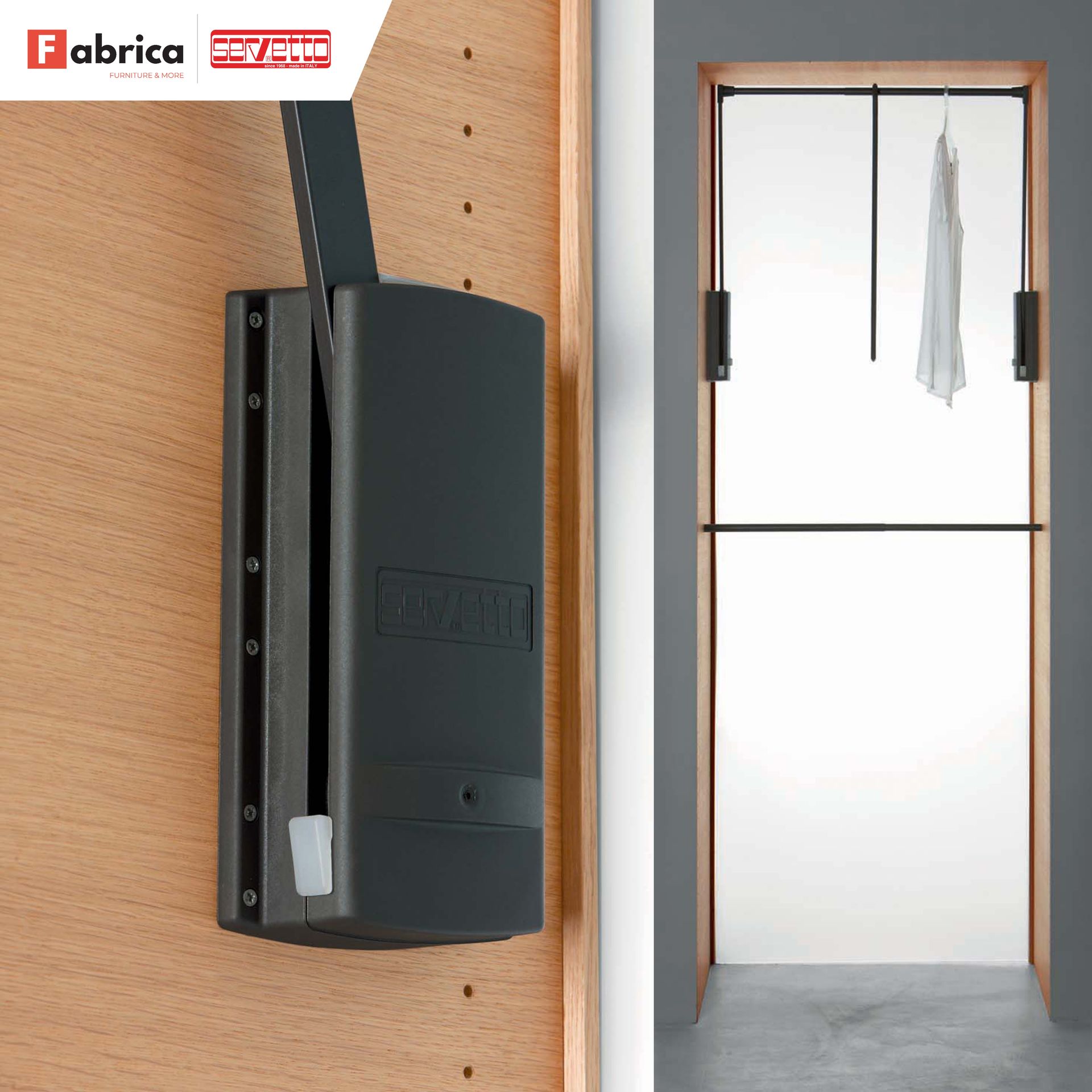 A picture of a fabrica product next to a picture of a door