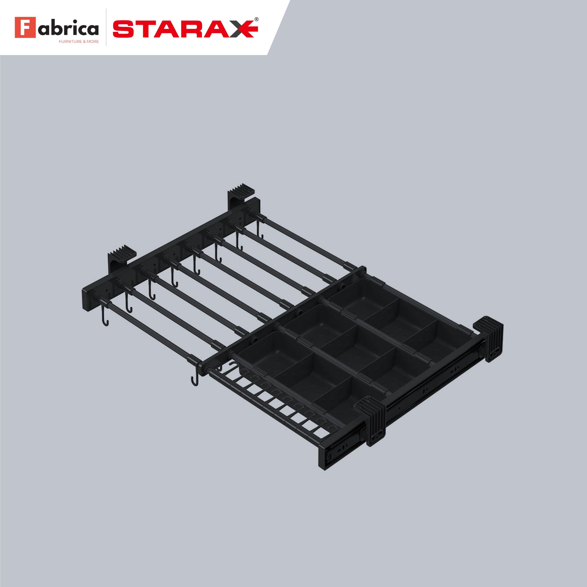 A fabrica starax product is shown on a grey background