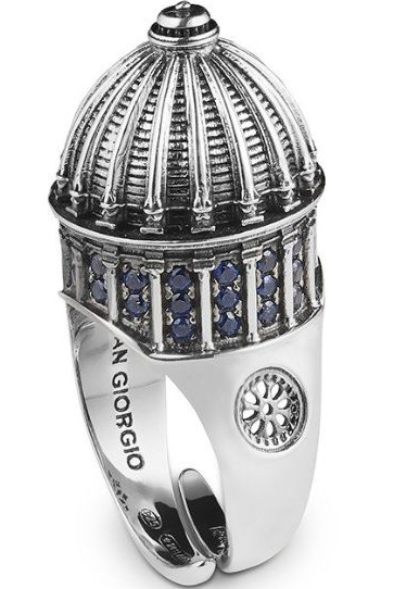 anello Ellius , San Giorgio , Ragusa ibla , argento fatto a mano , made in italy