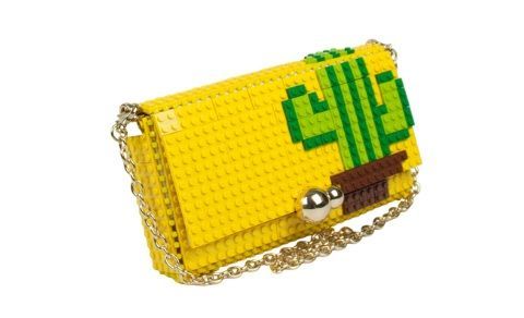 borse , bag and block, lego , fatti a mano , decoro catctus
