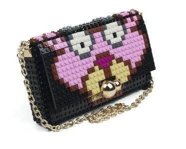 borse , bag and block, lego , fatti a mano , decoro pantera rosa