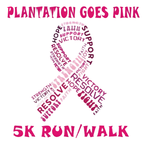 Plantation Goes Pink 5K Run/Walk Logo