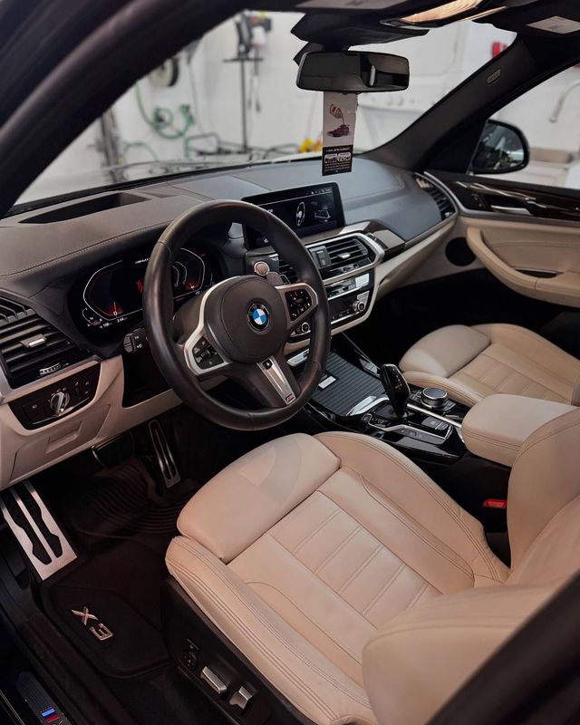 Clean front seats and dash after a Complete Detail