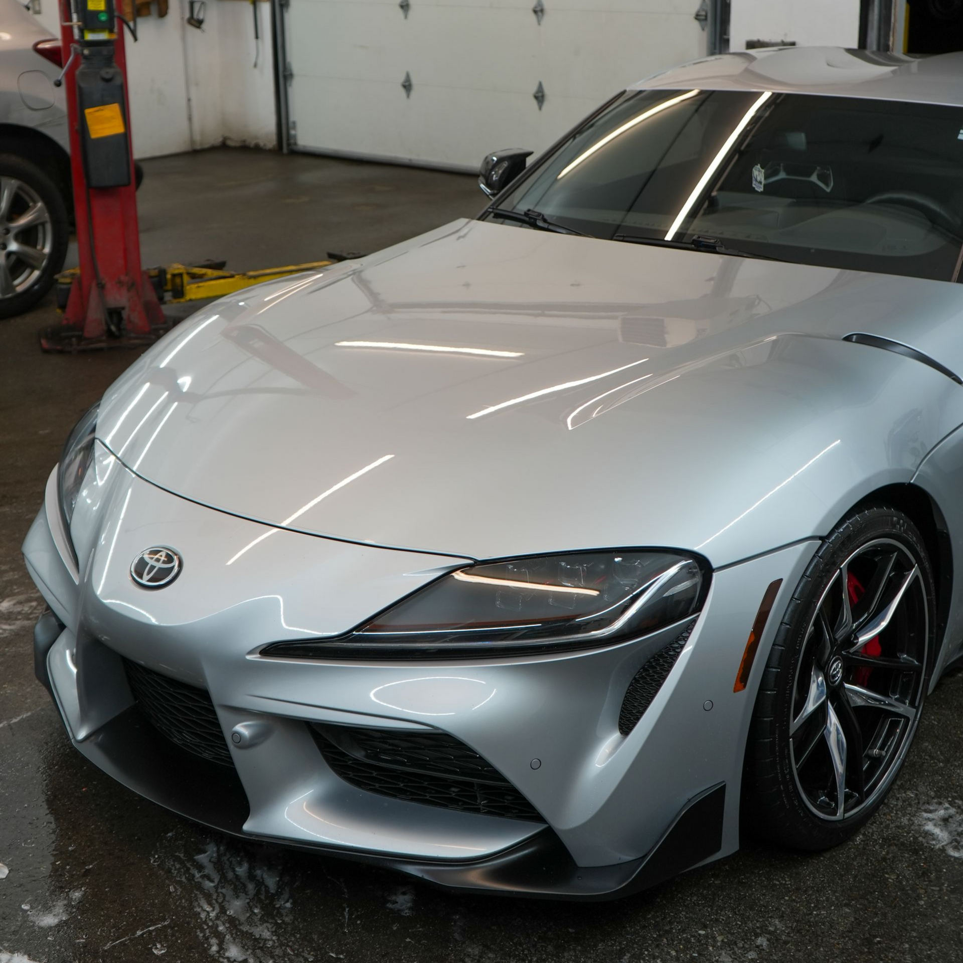 Glossy paint finish after clay bar decontamination and sealing at A1 Auto Detailing
