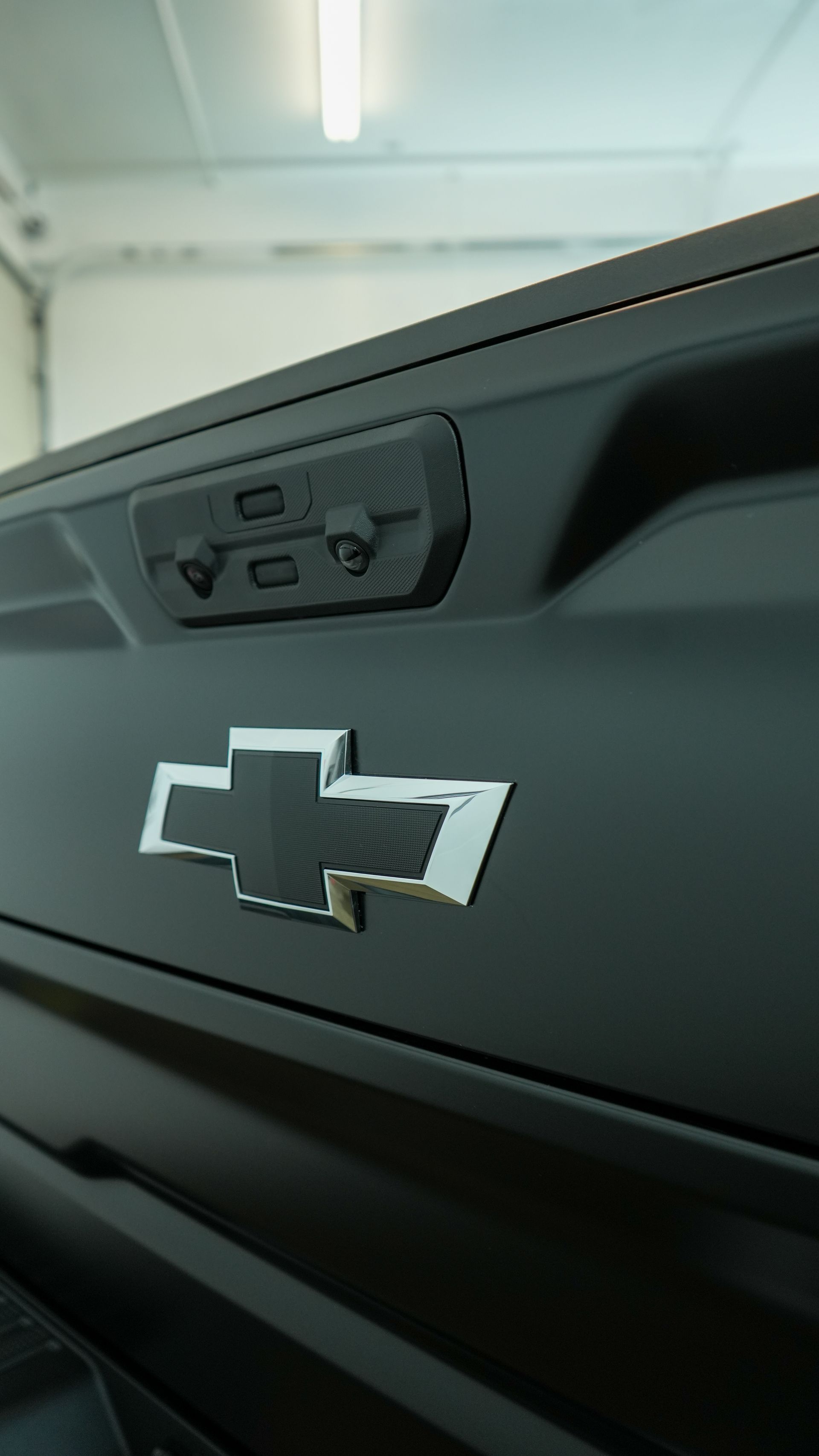 Chevrolet emblem close-up after paint correction