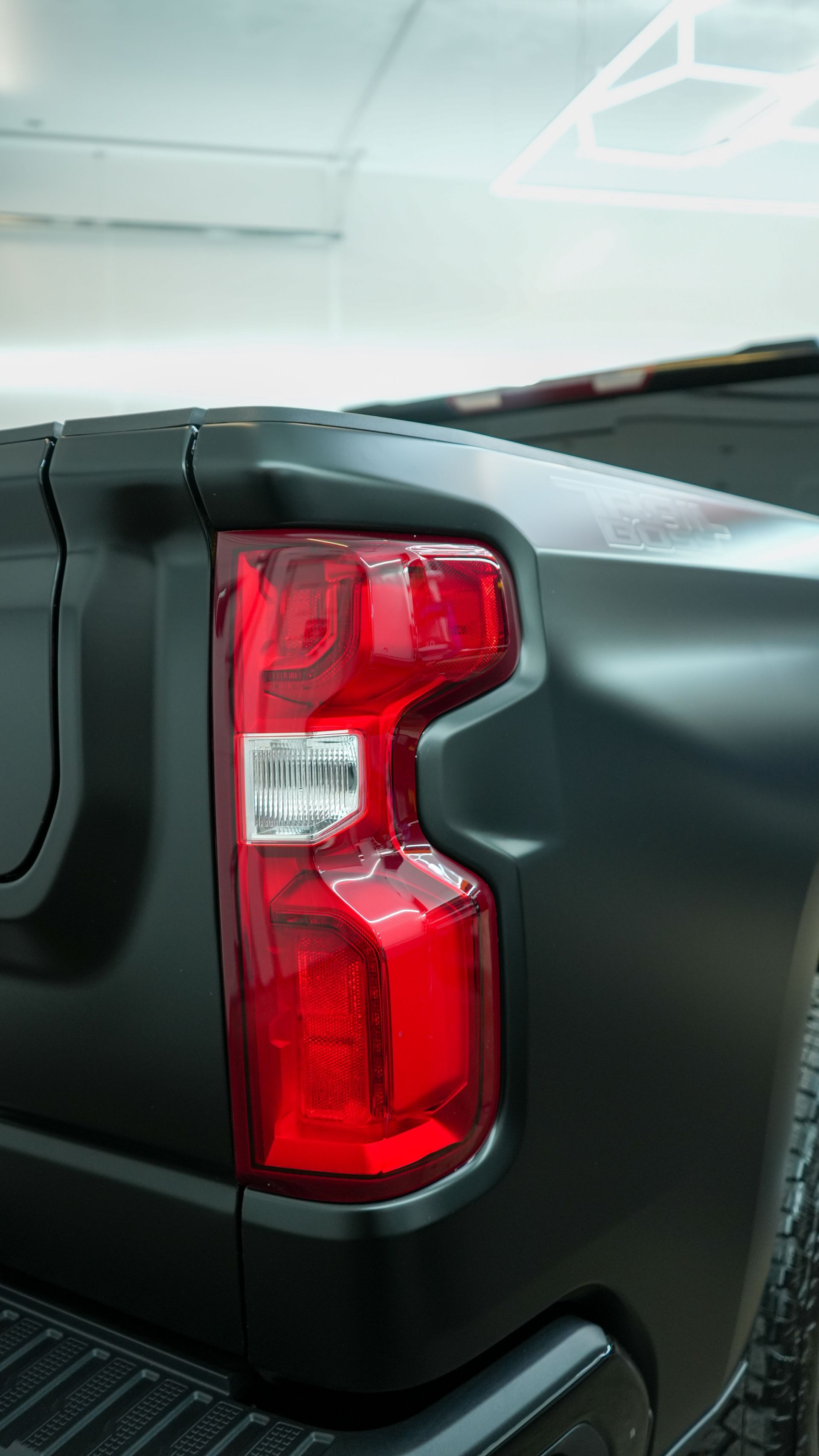 Truck grille close-up after detailing