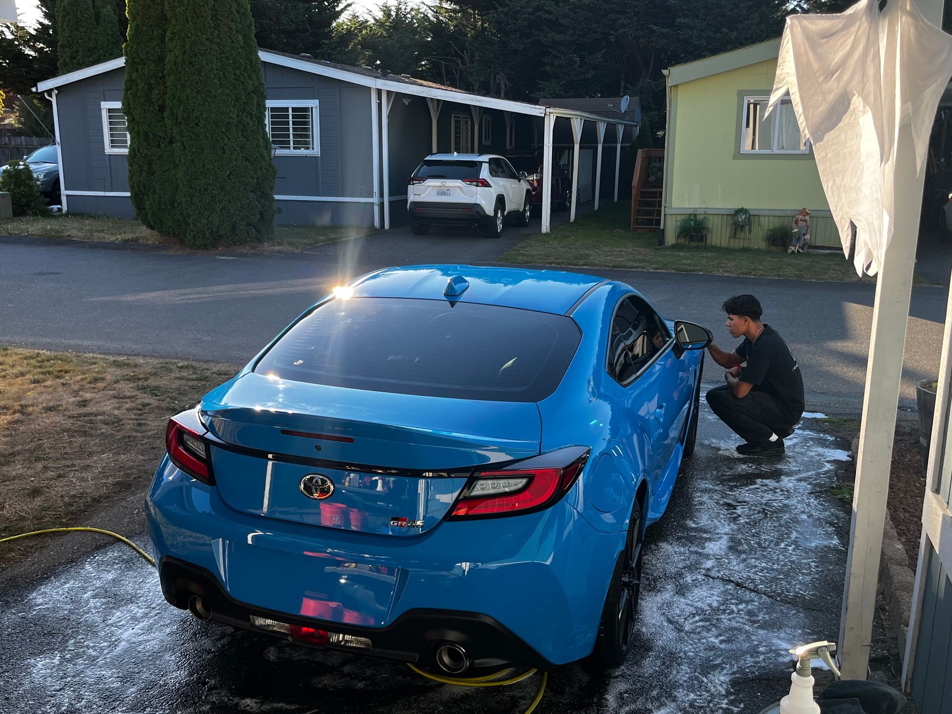 A1 Auto Detailing technician detailing a wheel