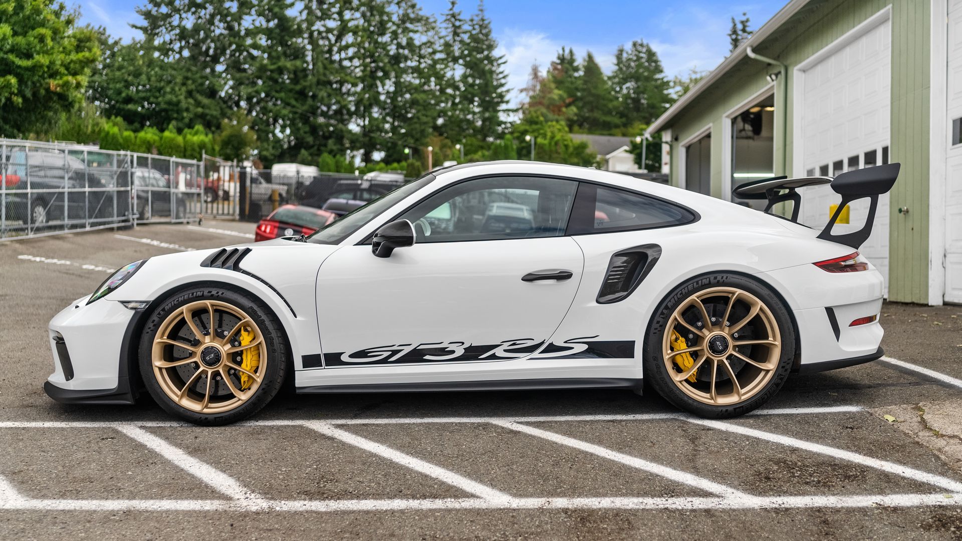 Front-end paint protection film coverage on a customer car