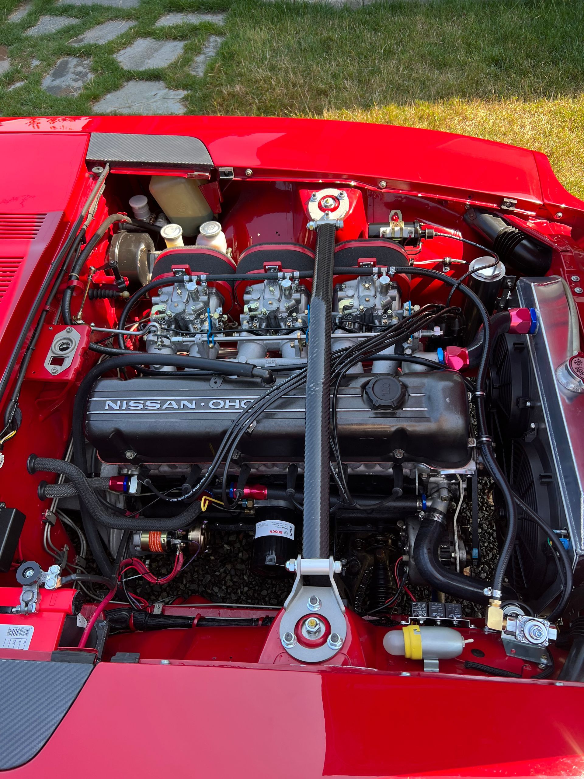 Close-up of engine bay detail