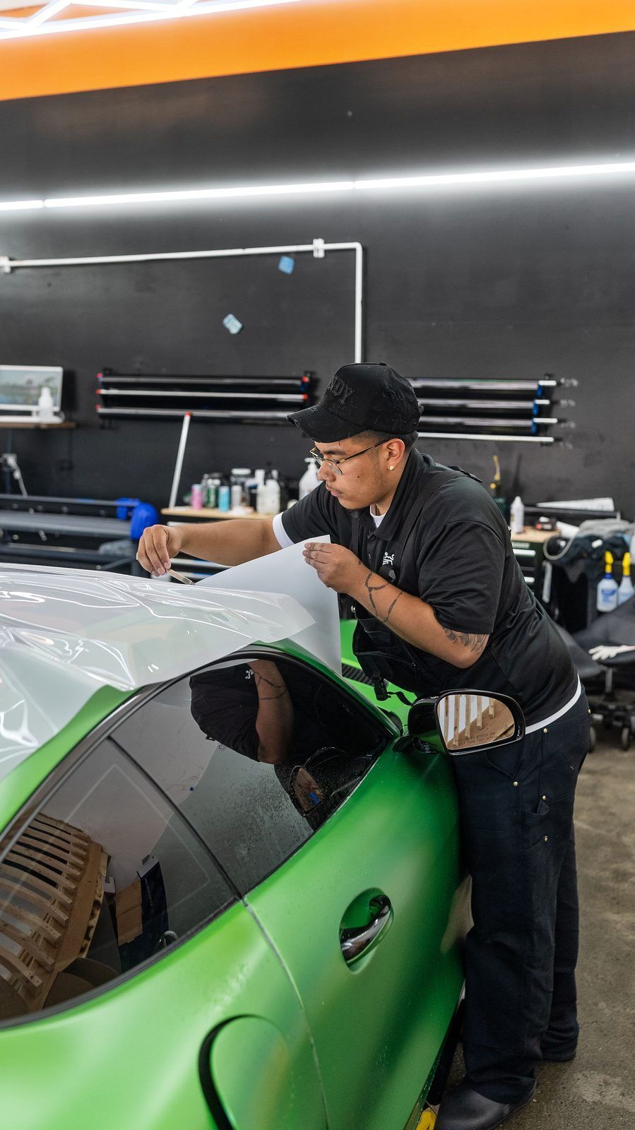 A1 Auto Detailing technician detailing a customer's car