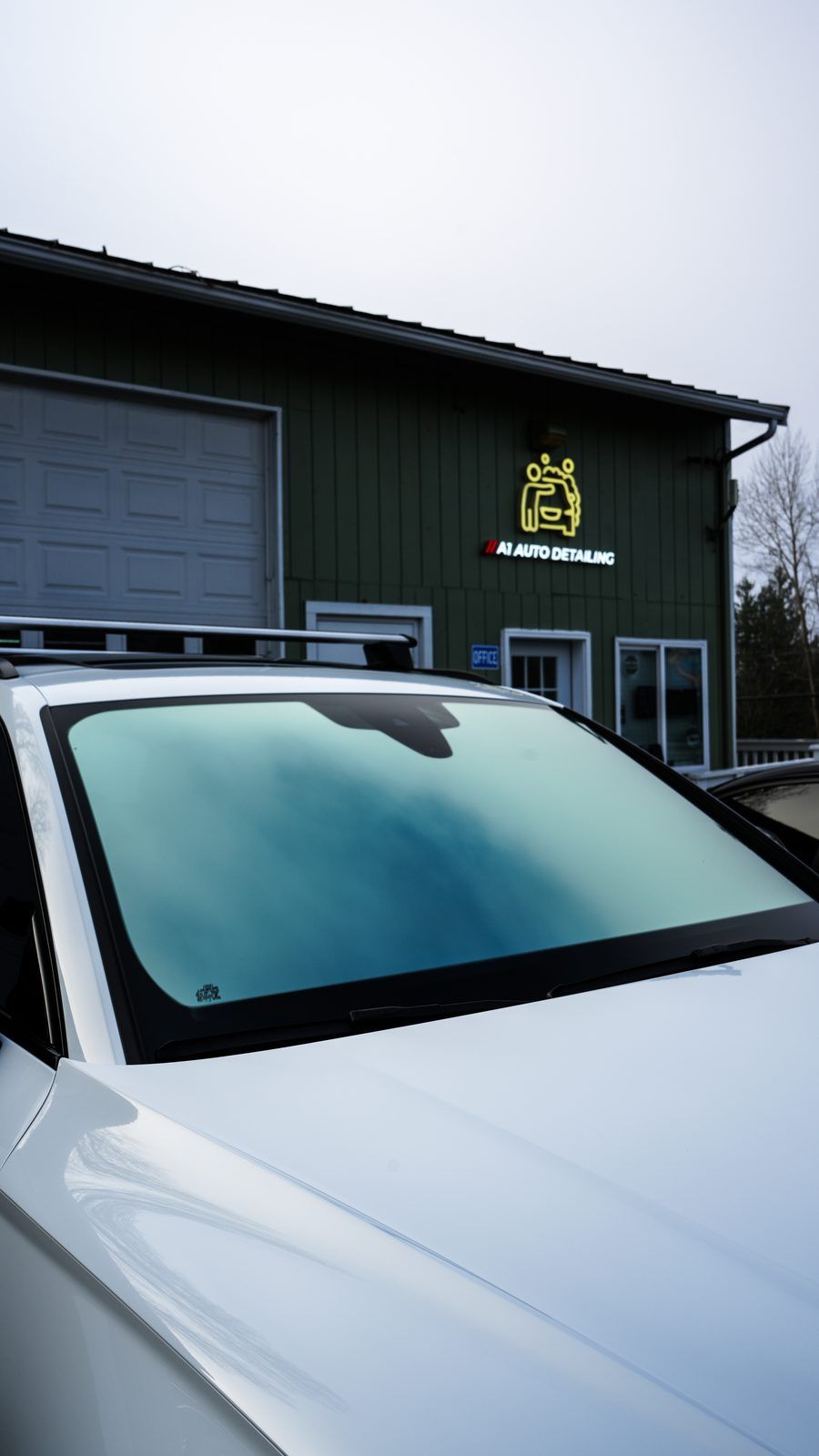 A1 Auto Detailing window tinting bay in Lynnwood, WA