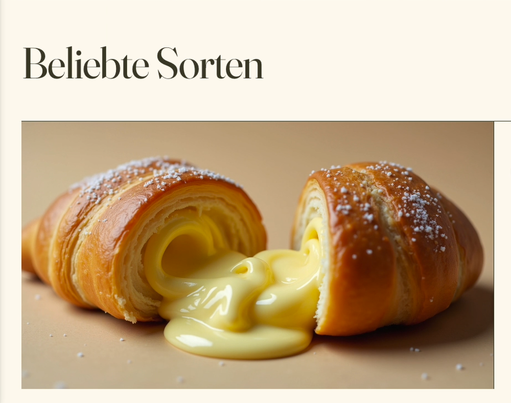Bild zum KI-Kurs - Croissant mit Vanillefüllung - Bild zum Thema Webseitengestaltung 