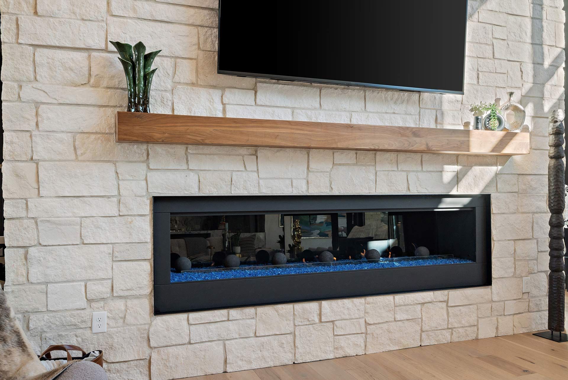 Fireplace and its Brick Wall